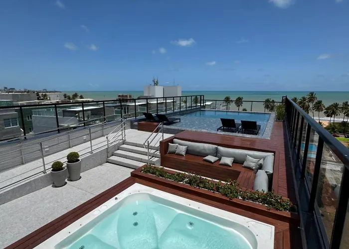 Flat Piscina Borda Infinita A 50M Do Mar - 214